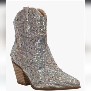 Matisse Silver Glitter Western Boots